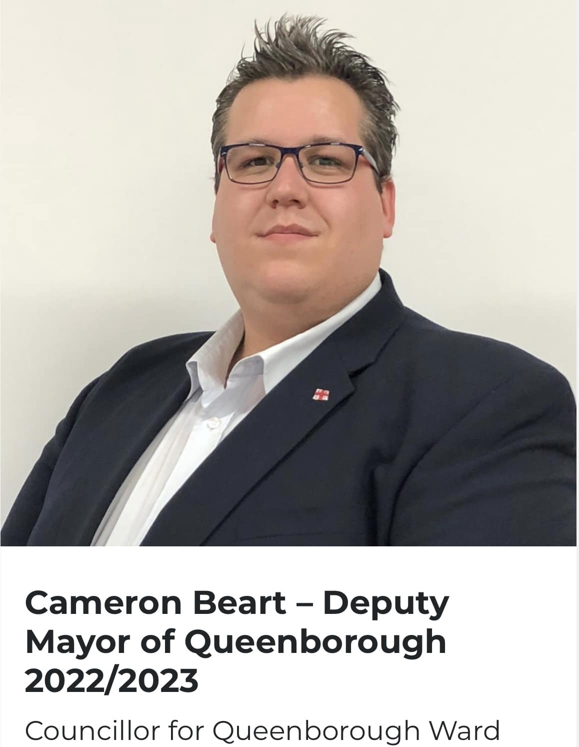 With Deepest Sympathy  – The Deputy Mayor of Queenborough Councillor Cameron Beart